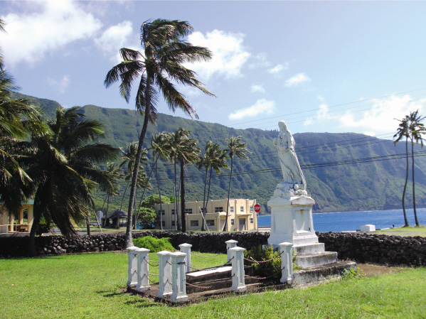 A view to Kalaupapa pier from the courtyard of St. Francis Catholic Church. Photo courtesy of Father Pat.
