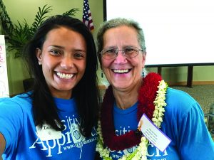 Author Mapuana Taamu with her mentor Teepa Snow, founder of the Positive Approach® to Care philosophy.