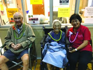 Above, I am pictured with Herbert and Martha Yasuhara, who never miss this wonderful annual event. The gymnasium was packed with excited active seniors; laughter could be heard from the rafters to the fields. Super fun day!