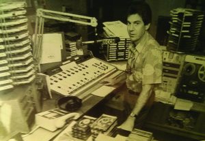 Harry B. Soria, Jr. broadcasting on KCCN 1420 AM radio in Honolulu, Hawaii. Much of the equipment in this studio of 1980 is no longer used in the industry. Today, Harry B. continues to create the sound of yesteryear in state-of-the-art broadcast facilities.