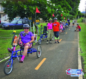The Hawaii Bicycling League’s Senior Cycling Program events on the Pearl Harbor Bike Path are extremely popular. PC: Roger Au