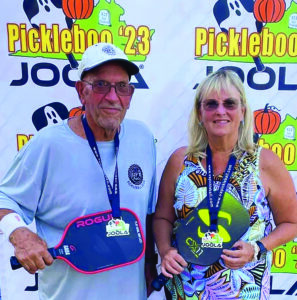 Rick and I winning silver medals in the sanctioned 2023 Pickleboo Pickleball Tournament in Richmond, VA